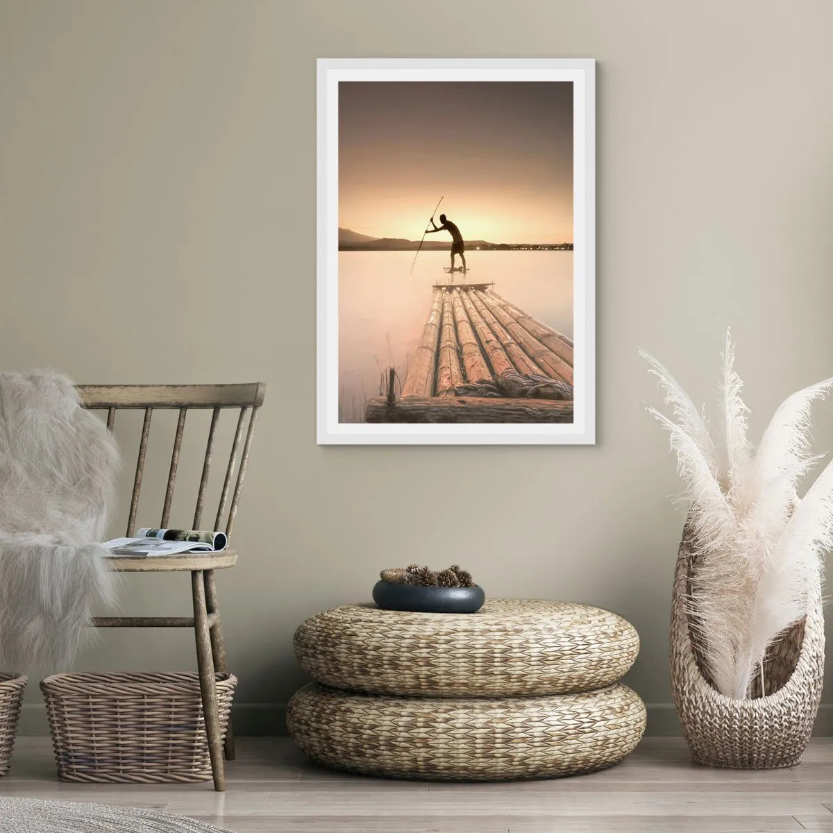 Poster in einem weißen Rahmen - Vor dem schlafen gehen - 30x40 cm