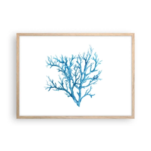 Poster in einem Rahmen aus heller Eiche - Nautisches Filigran - 70x50 cm