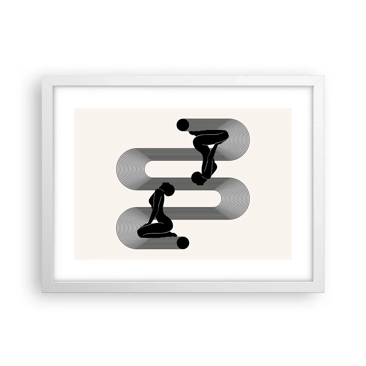 Poster in einem weißen Rahmen - Sinnliche Symmetrie - 40x30 cm