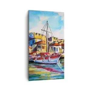 Bild auf Leinwand - Leinwandbild - Regenbogennachmittag - 45x80 cm