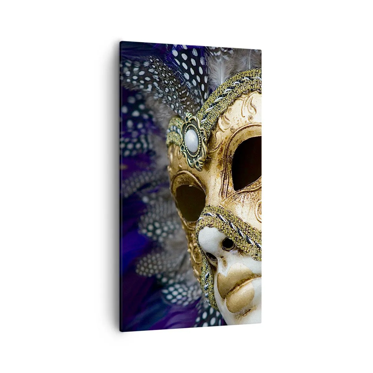 Bild auf Leinwand - Leinwandbild - Venezianisches Porträt in Gold - 55x100 cm