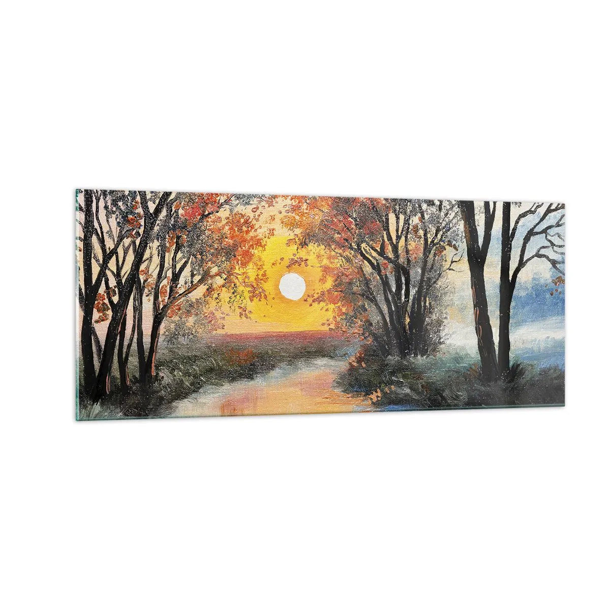 Glasbild - Bild auf glas - Herbststimmung - 100x40 cm