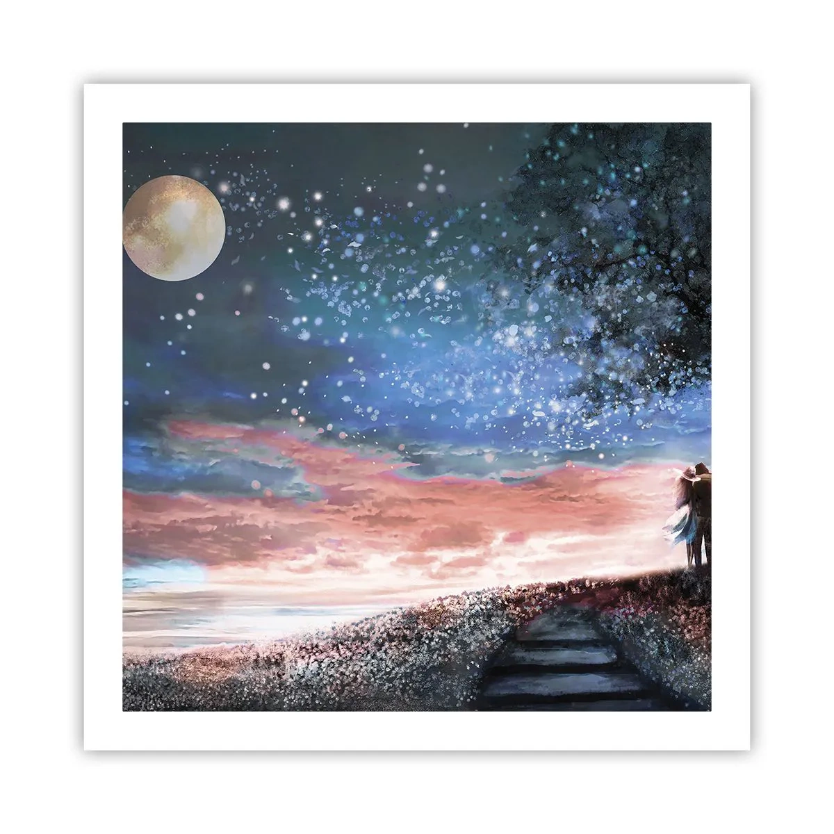 Poster - Ein sternenklares Spektakel - 60x60 cm