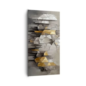 Bild auf Leinwand - Leinwandbild - Komposition aus Eis und Licht - 65x120 cm