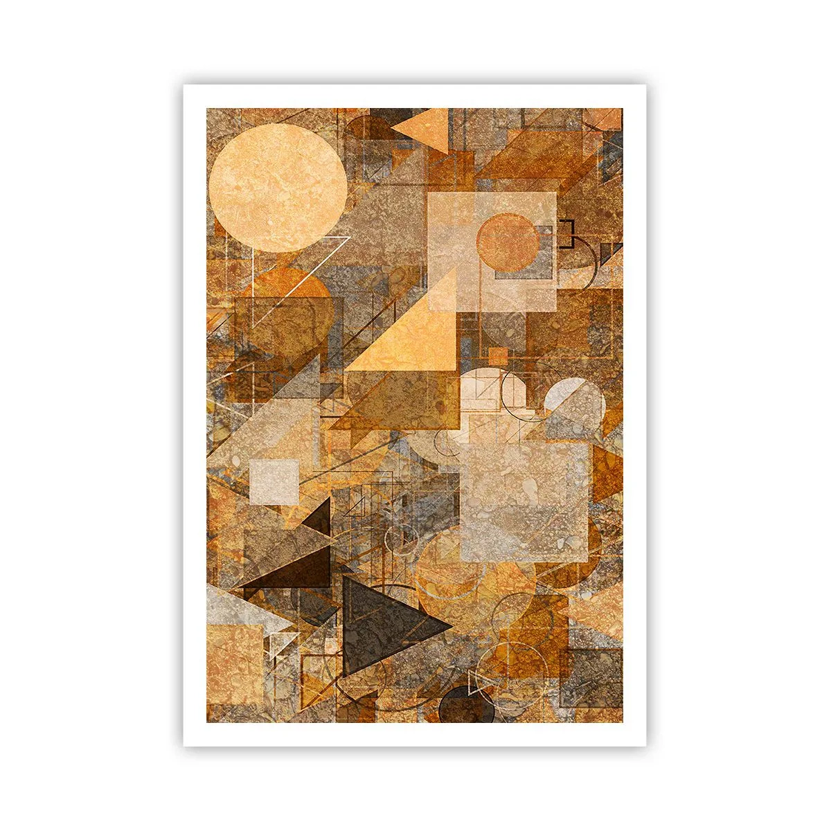 Poster - Eine kubistische Studie aus Bronze - 70x100 cm