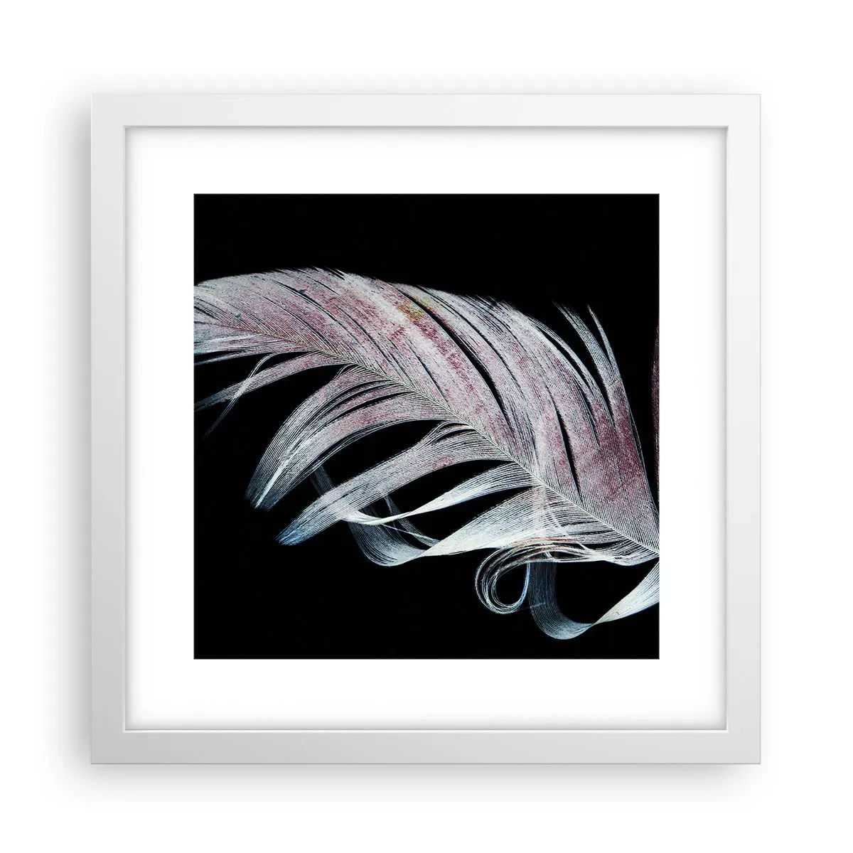 Poster in einem weißen Rahmen - Denke an Berührung - 30x30 cm