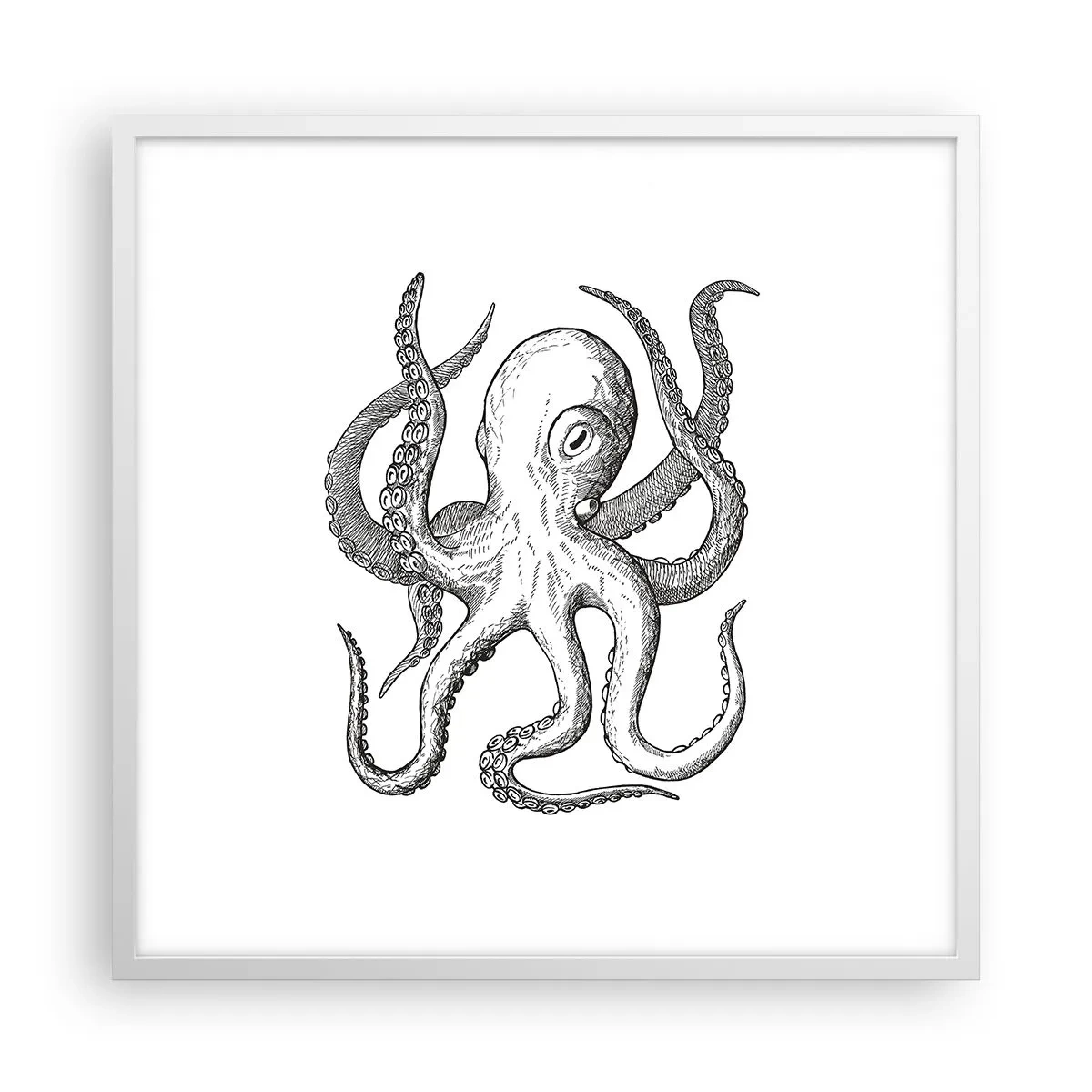 Poster in einem weißen Rahmen - Mit den Wellen tanzen - 60x60 cm