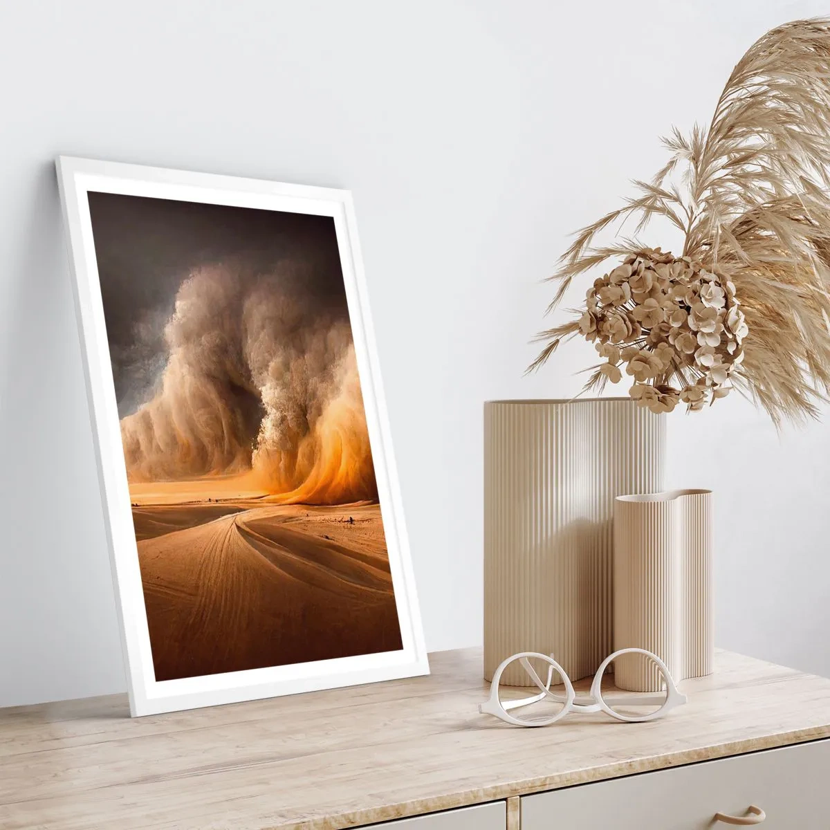 Poster in einem weißen Rahmen - Zorn der Wüste - 30x40 cm