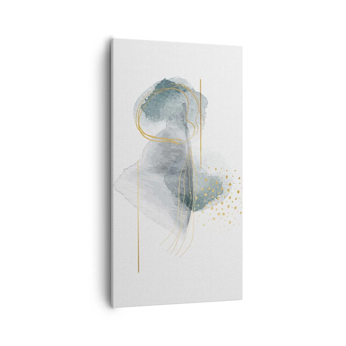 Bild auf Leinwand - Leinwandbild - Über das Verhältnis von Grau und Gold - 55x100 cm