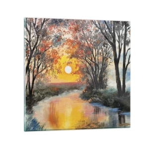 Glasbild - Bild auf glas - Herbststimmung - 60x60 cm