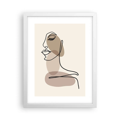 Poster in einem weißen Rahmen - Eine gewisse Linie der Schönheit - 30x40 cm
