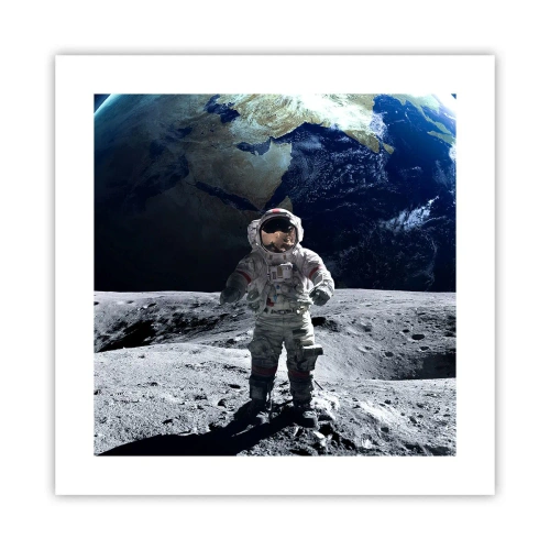 Poster - Grüße vom Mond - 40x40 cm