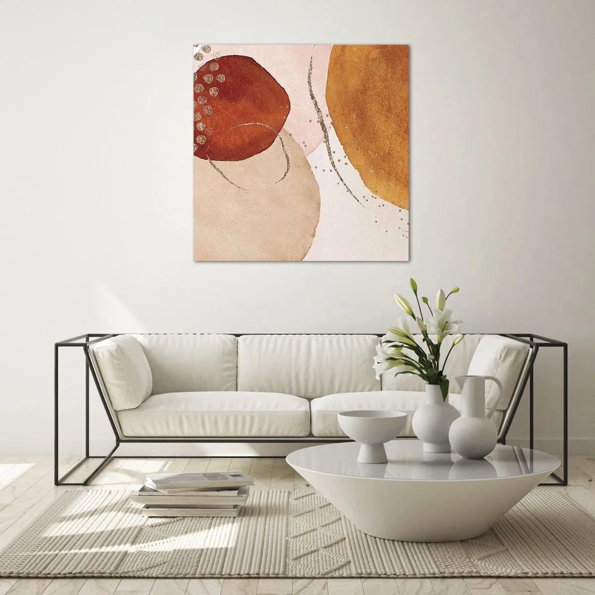 Glasbild - Bild auf glas - Rundheit und Bewegung - 50x50 cm