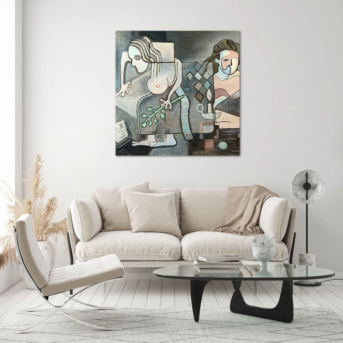 Glasbild - Bild auf glas - Mosaik aus Geist und Materie - 30x30 cm