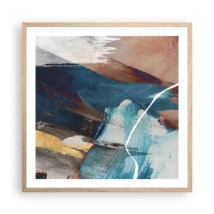 Poster in einem Rahmen aus heller Eiche - Großzügig und mit Energie - 60x60 cm