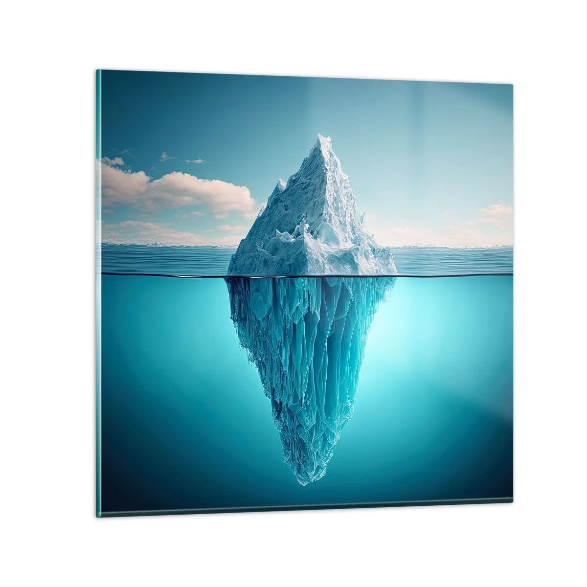 Glasbild - Bild auf glas - Königin des Eises - 50x50 cm