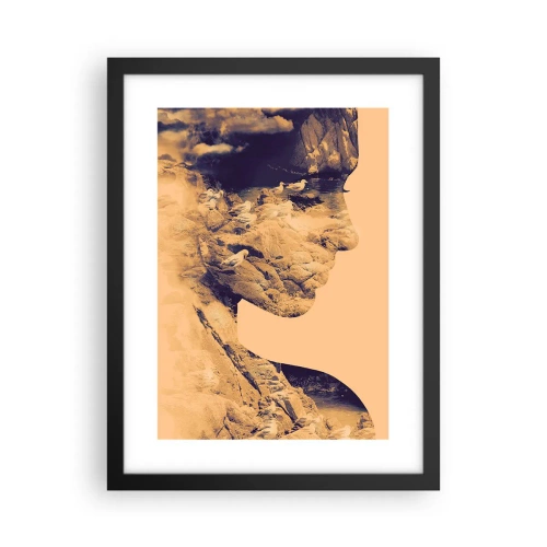 Poster in einem schwarzem Rahmen - Von Natur aus schön - 30x40 cm