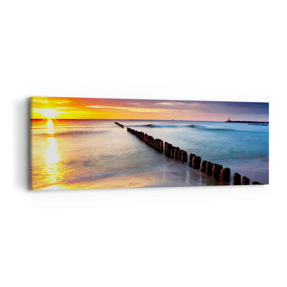 Bild auf Leinwand - Leinwandbild - Lausche der Stille - 90x30 cm