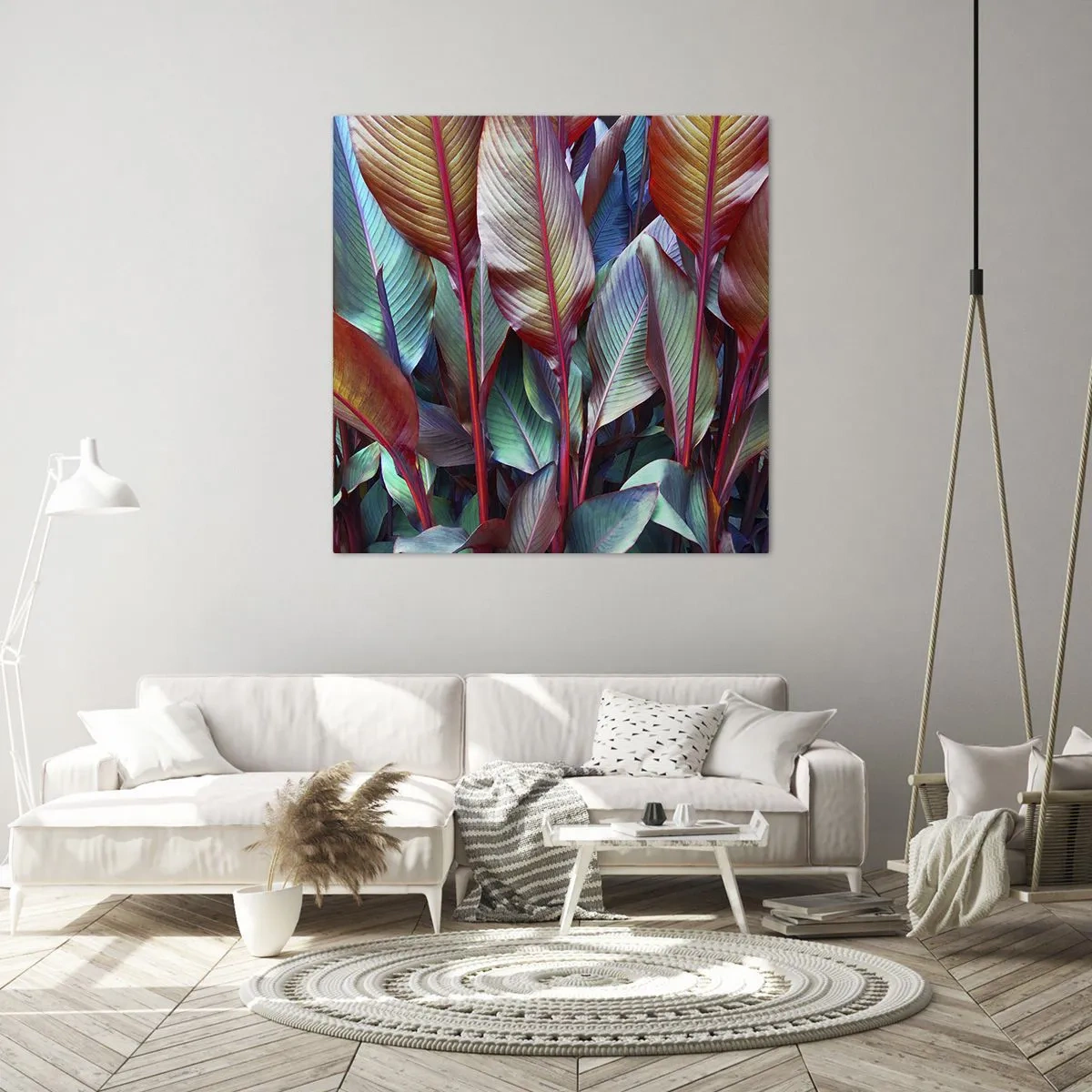 Bild auf Leinwand - Leinwandbild - Buntes Dickicht - 30x30 cm