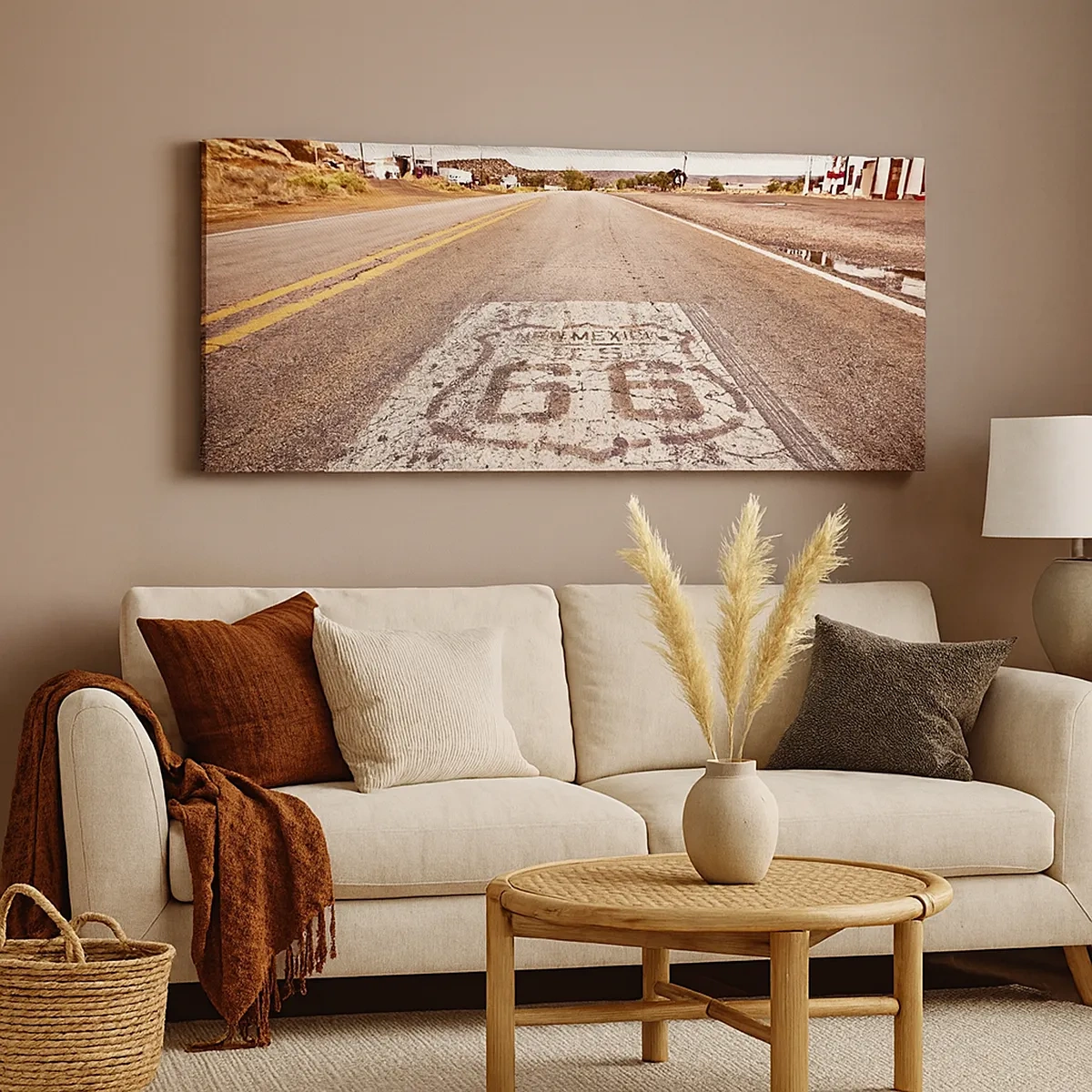 Bild auf Leinwand - Leinwandbild - Mother Road - eine amerikanische Legende - 30x30 cm