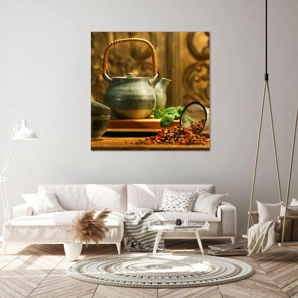 Bild auf Leinwand - Leinwandbild - Abhandlung über das Teetrinken - 40x40 cm