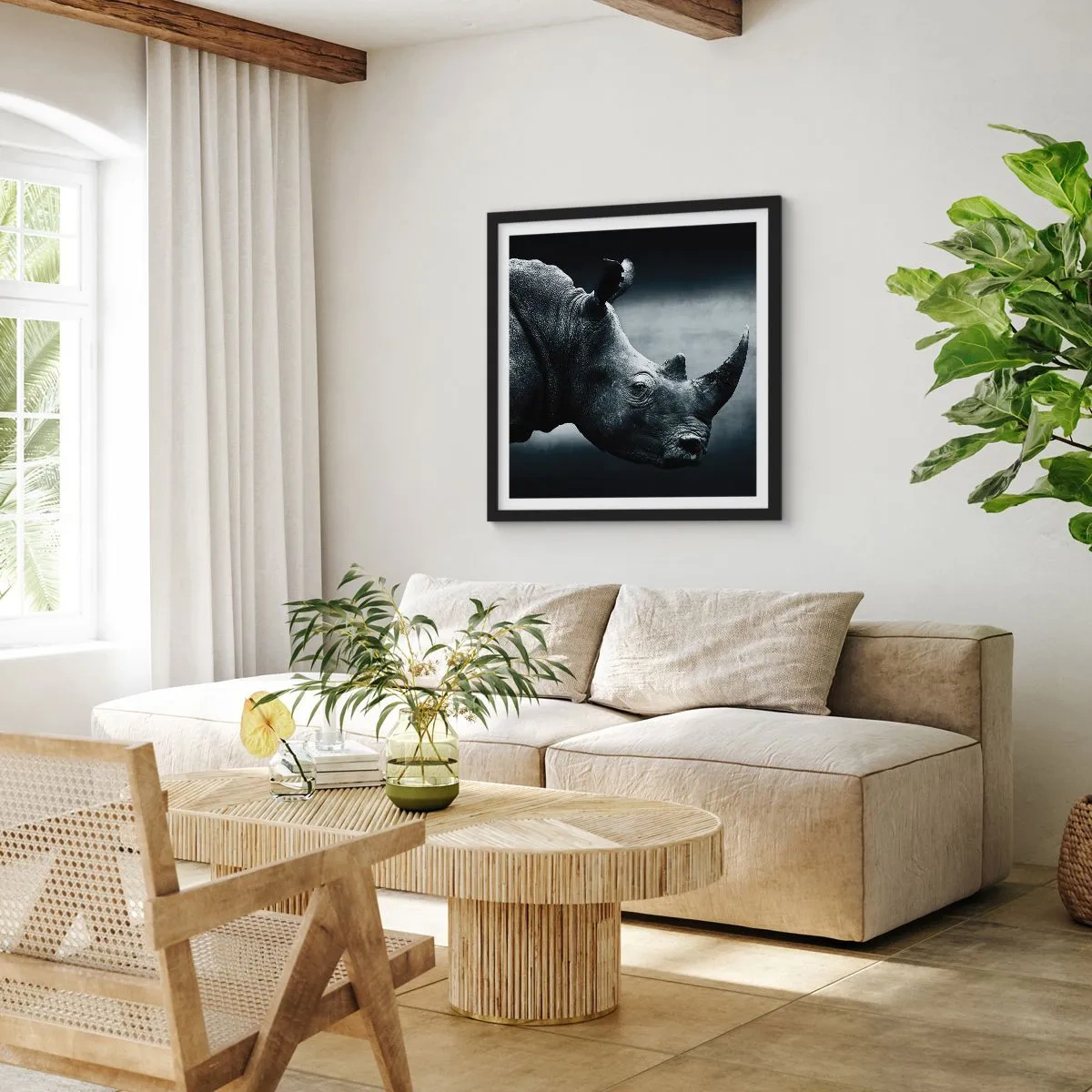 Poster in einem schwarzem Rahmen - Richtiges Profil - 30x30 cm