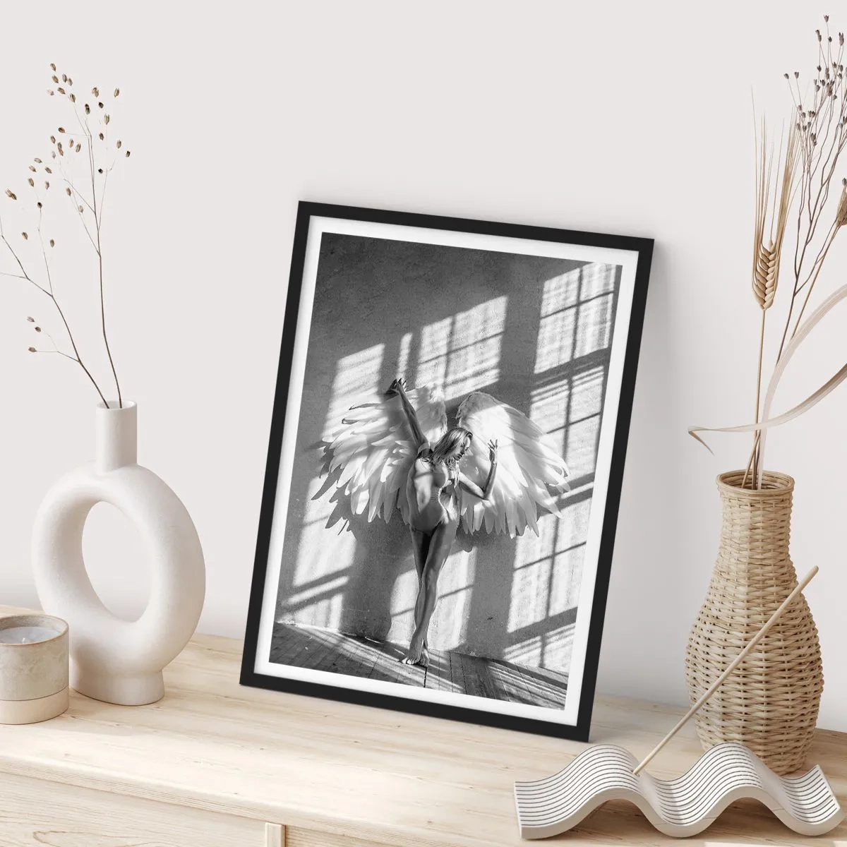 Poster in einem schwarzem Rahmen - Direkt vom Himmel - 40x50 cm