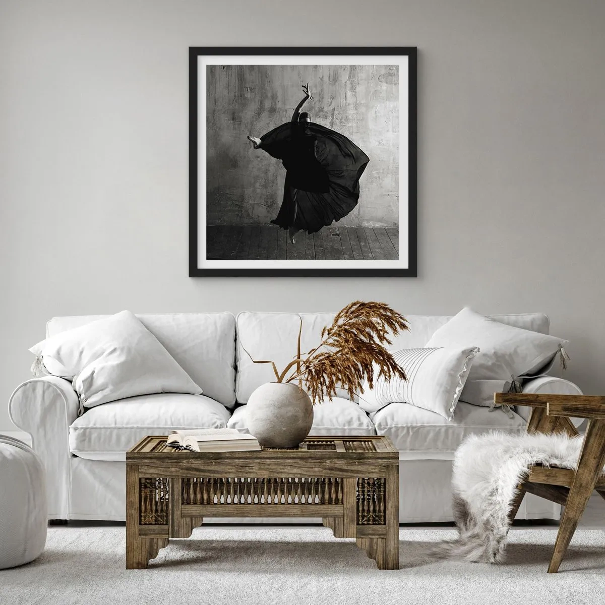 Poster in einem schwarzem Rahmen - Leidenschaftlicher Gürtel - 40x40 cm