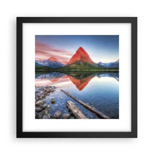 Poster in einem schwarzem Rahmen - Hitze und Kälte - 30x30 cm