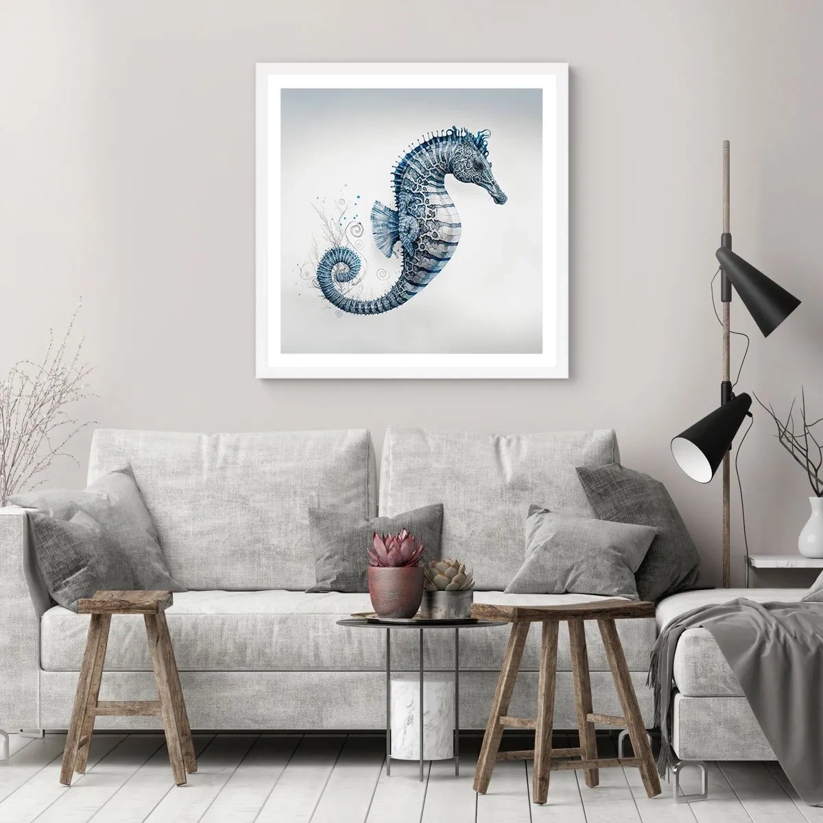 Poster in einem weißen Rahmen - Subtiler Witz der Natur - 50x50 cm