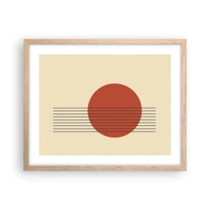 Poster in einem Rahmen aus heller Eiche - Immer wieder und weiter - 50x40 cm