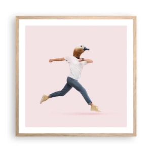 Poster in einem Rahmen aus heller Eiche - Eine Prise Absurdität - 60x60 cm