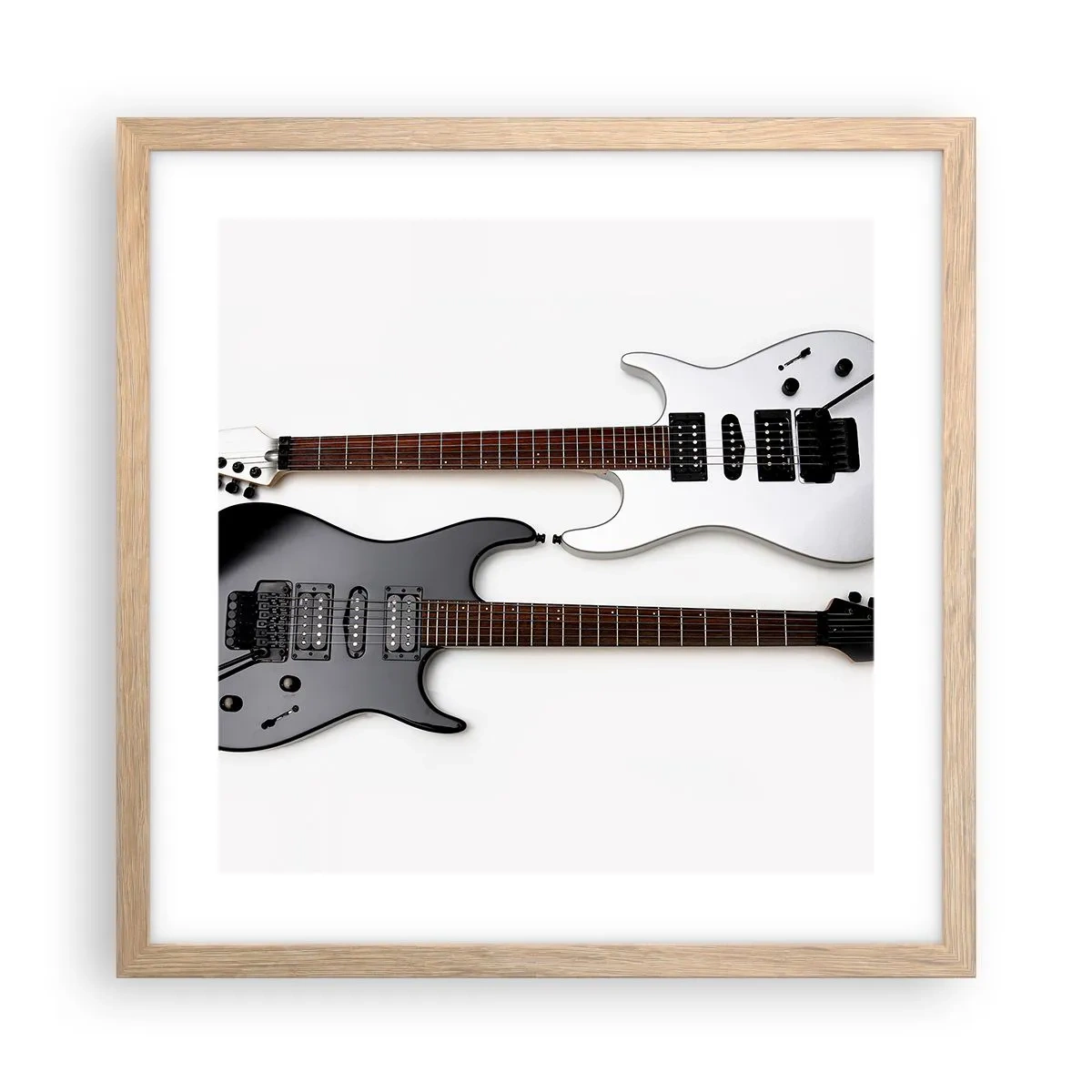 Poster in einem Rahmen aus heller Eiche - Harmonie der Formen - 40x40 cm