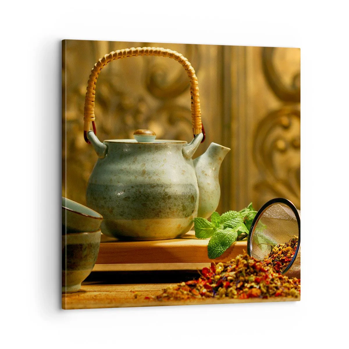 Bild auf Leinwand - Leinwandbild - Abhandlung über das Teetrinken - 60x60 cm