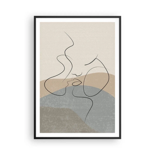 Poster in einem schwarzem Rahmen - Wie ein Pinselstrich - 70x100 cm