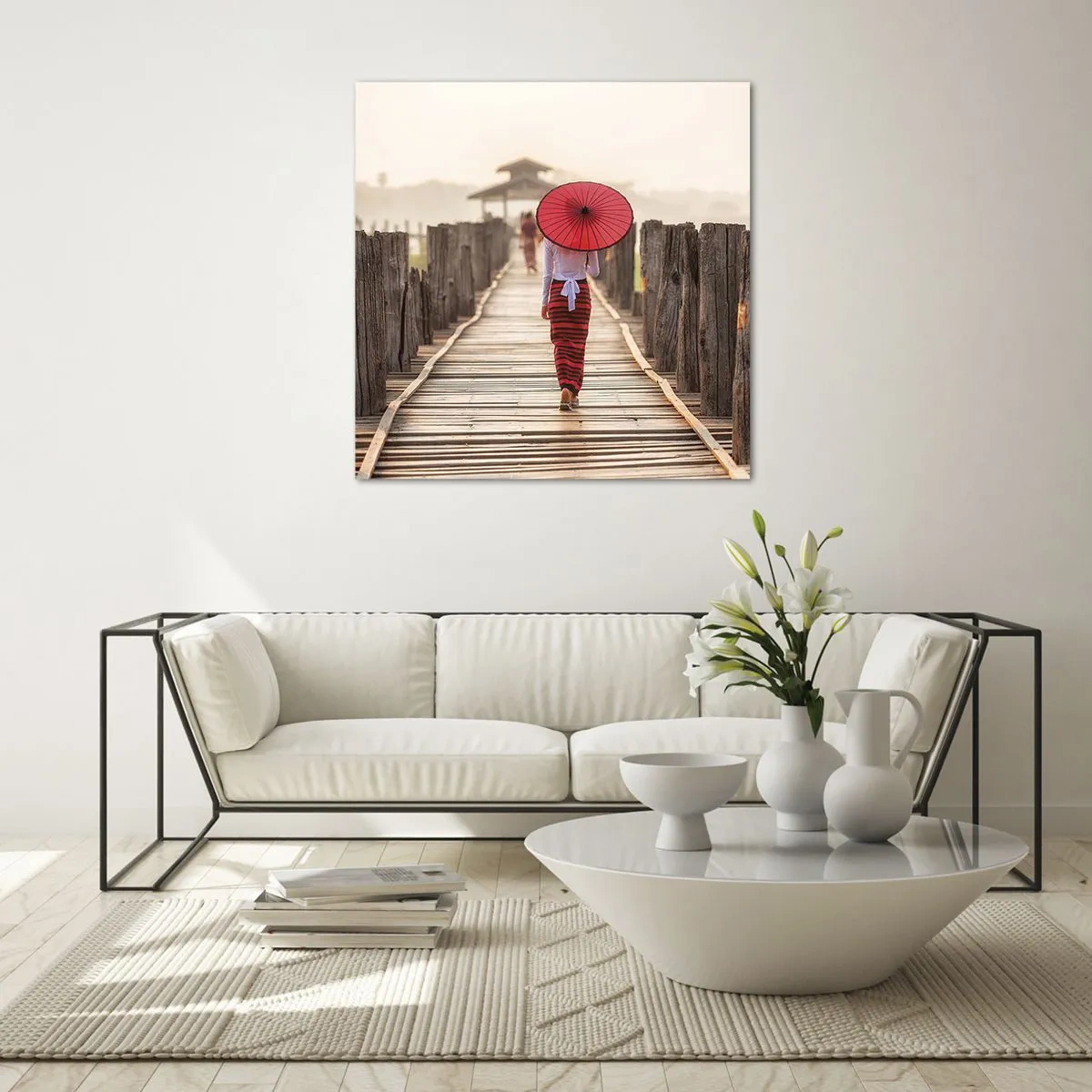 Glasbild - Bild auf glas - Auf der alten Brücke - 60x60 cm