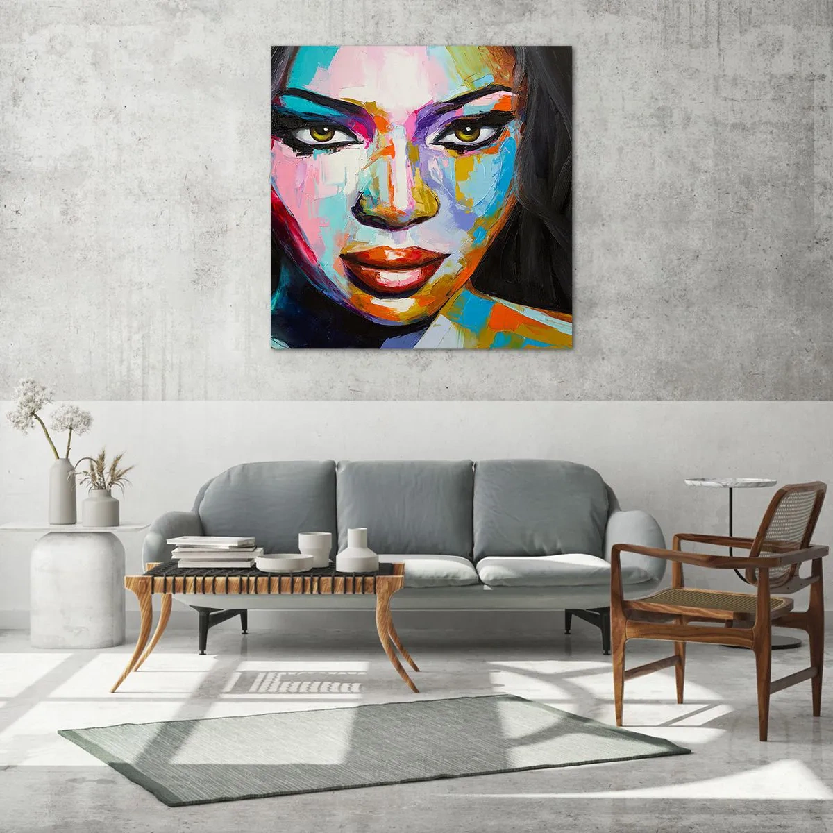 Glasbild - Bild auf glas - Es ist unmöglich die Augen abzuwenden - 40x40 cm