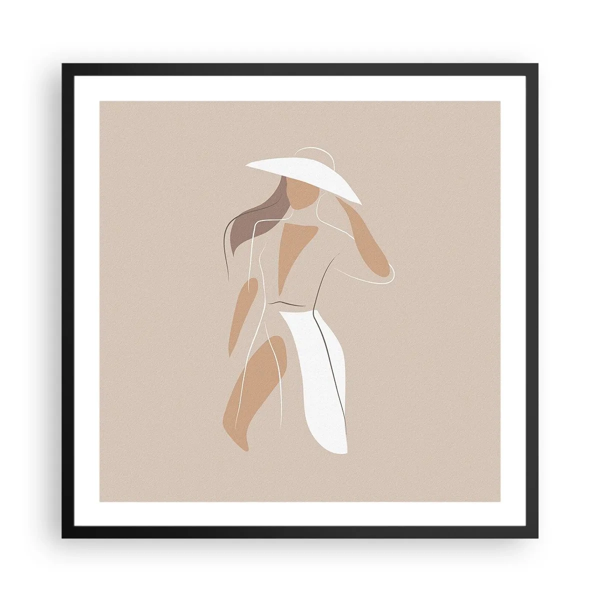 Poster in einem schwarzem Rahmen - Mode macht Spaß - 60x60 cm