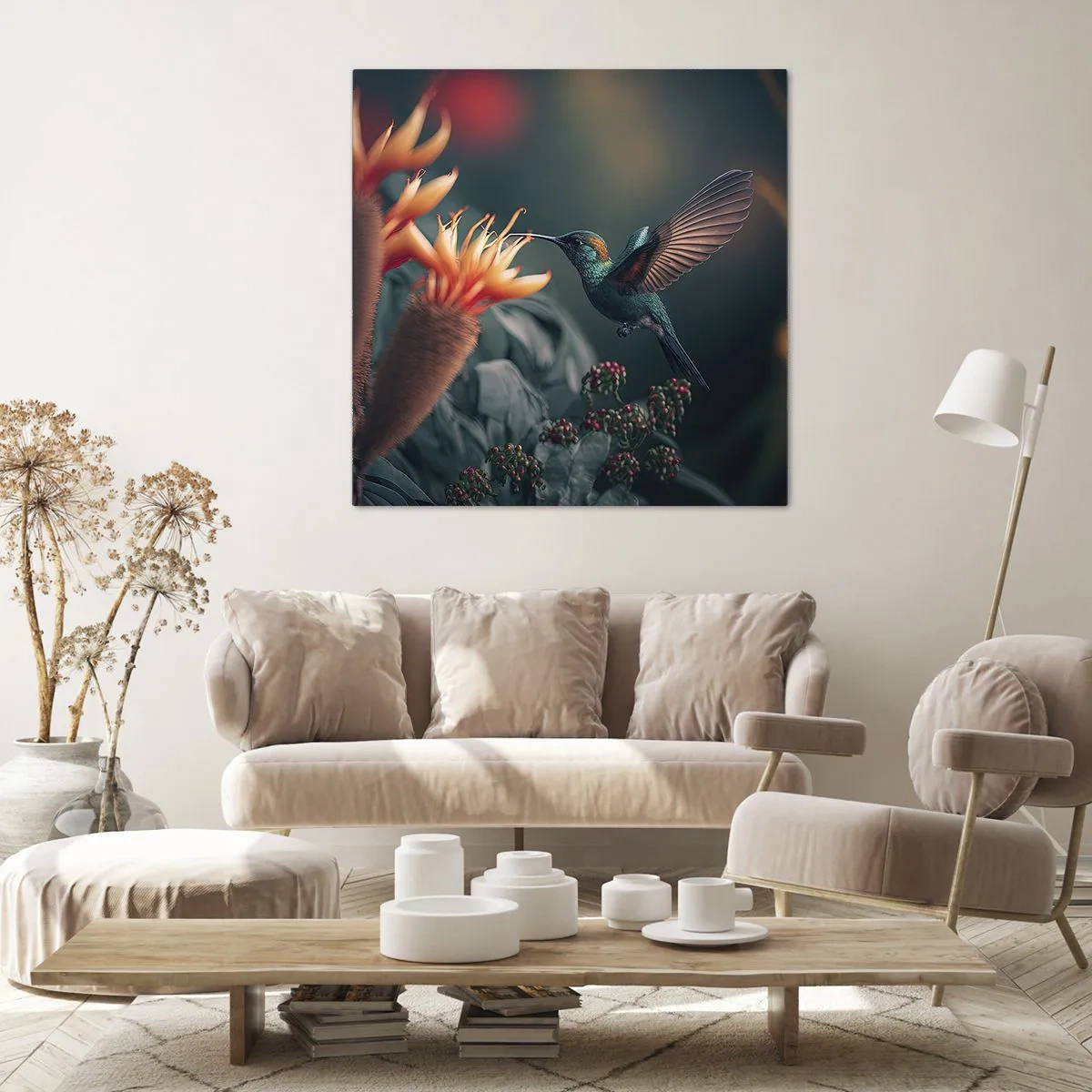 Bild auf Leinwand - Leinwandbild - Wirklich buntes Leben - 70x70 cm