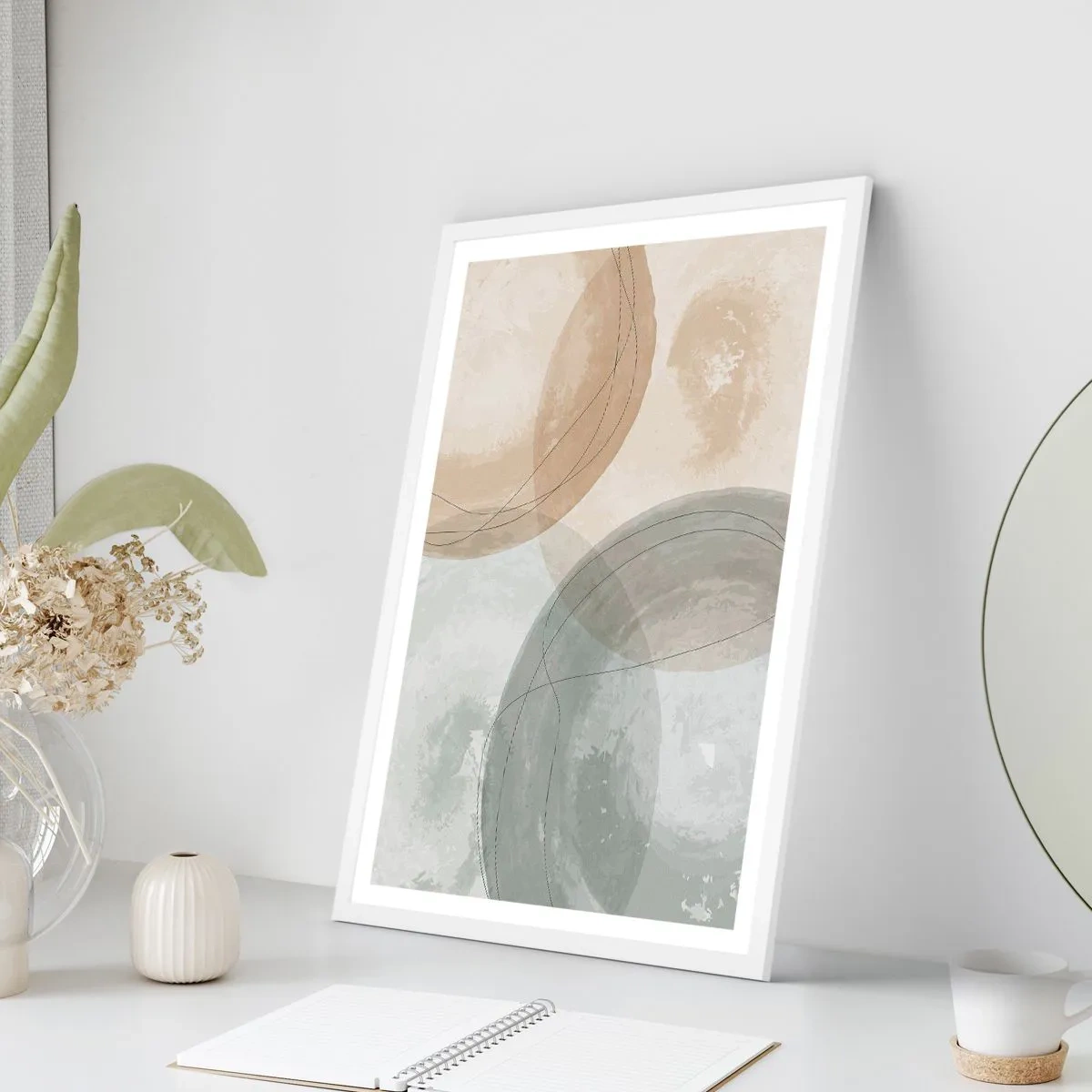 Poster in einem weißen Rahmen - Welten durchdringen - 61x91 cm