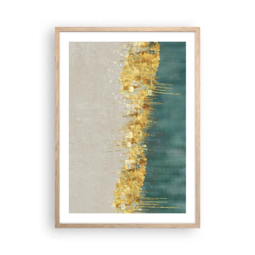 Poster in einem Rahmen aus heller Eiche - Goldener Rand - 50x70 cm