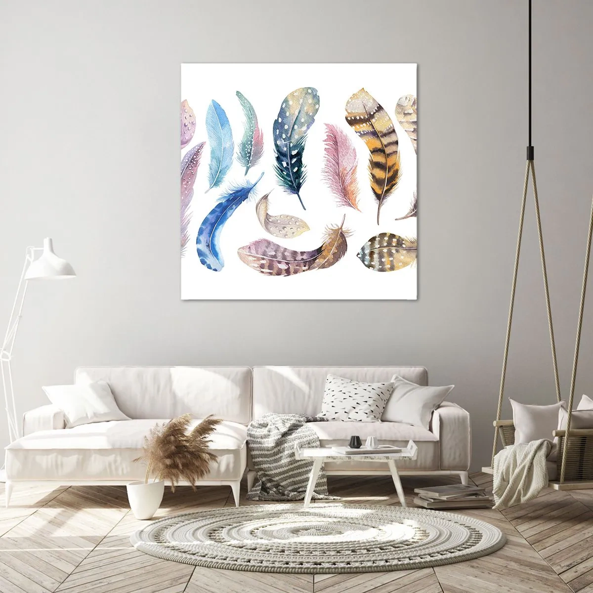 Bild auf Leinwand - Leinwandbild - Hell, bunt und bunt - 50x50 cm