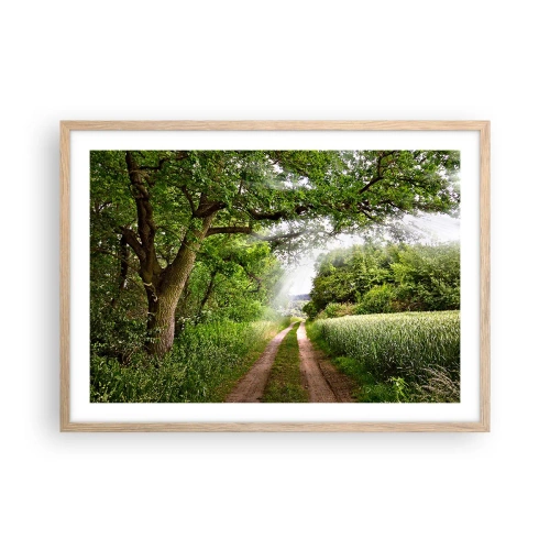 Poster in einem Rahmen aus heller Eiche - Et in Arcadia ego - 70x50 cm