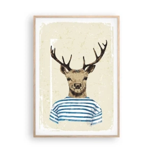 Poster in einem Rahmen aus heller Eiche - Weil ich gestreifte T-Shirts mag! - 70x100 cm
