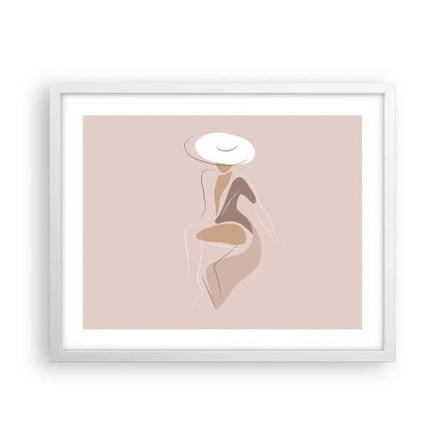 Poster in einem weißen Rahmen - Eine Dame sein - 50x40 cm