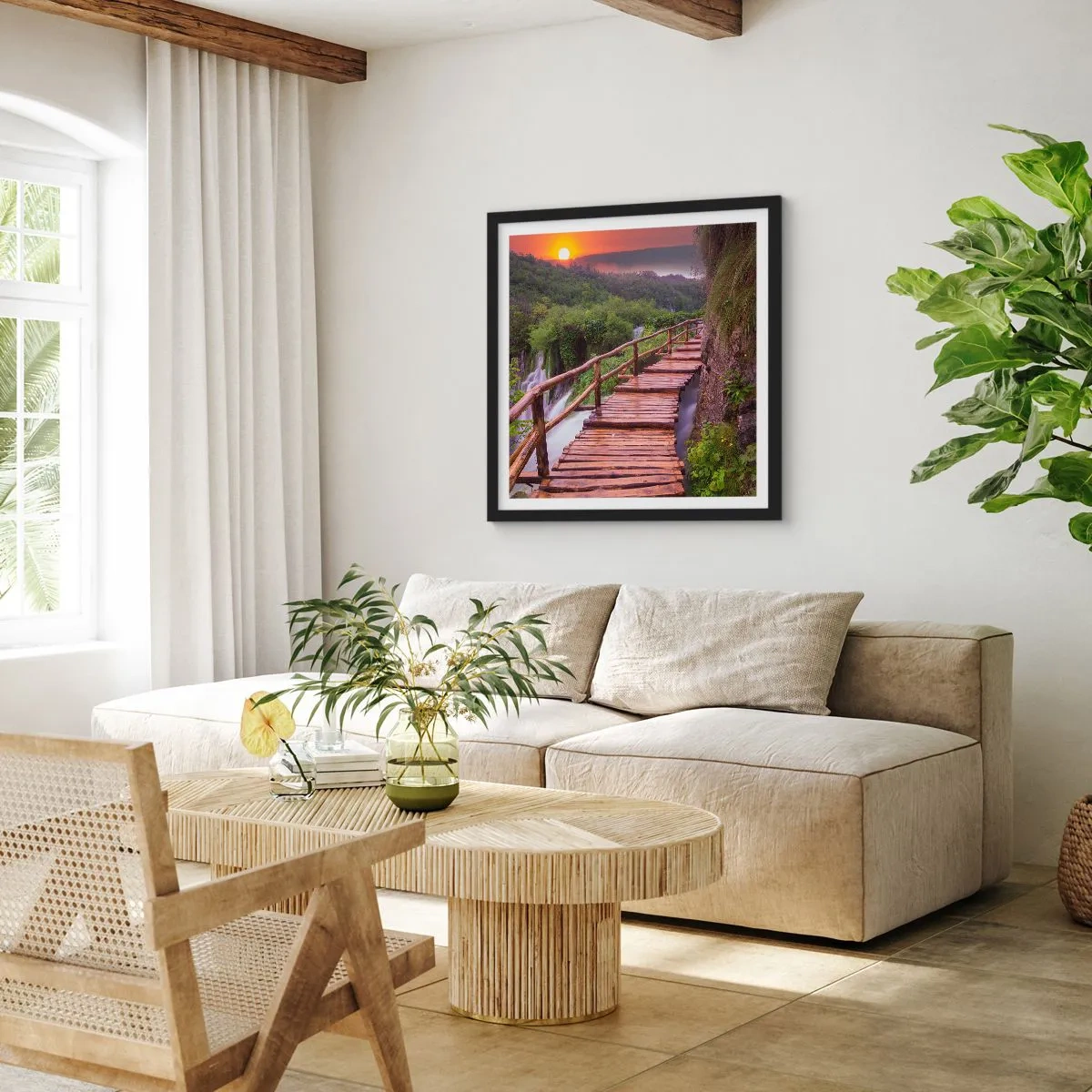 Poster in einem schwarzem Rahmen - Schönheit jenseits des Glaubens - 30x30 cm