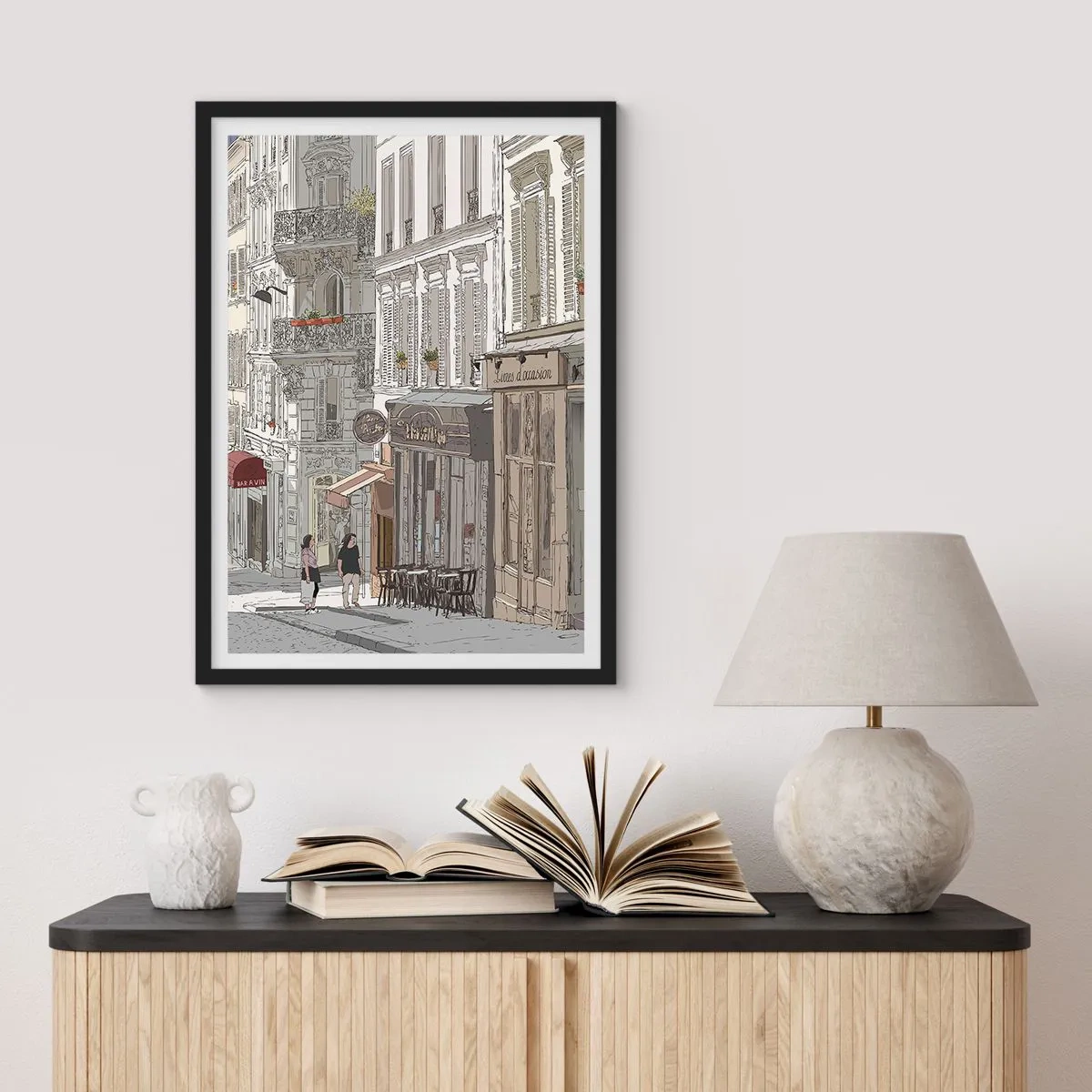 Poster in einem schwarzem Rahmen - Stadtfreuden - 40x50 cm