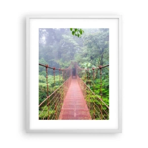 Poster in einem weißen Rahmen - Über den Kronen aufgehängt - 40x50 cm
