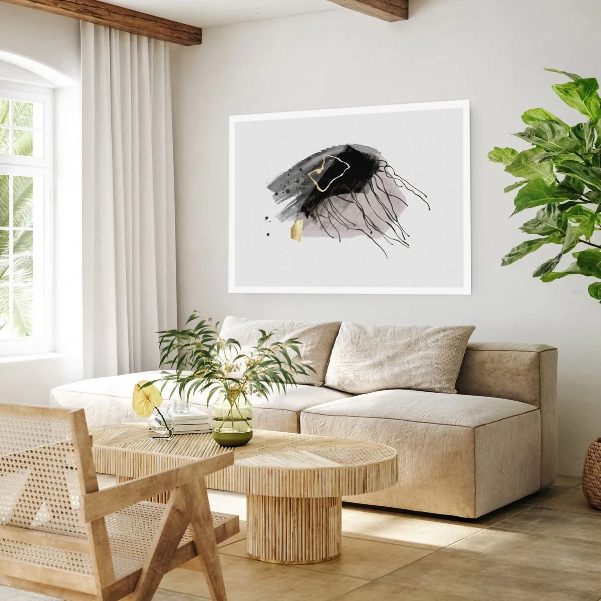 Poster - In Schwarz und Gold - 50x40 cm