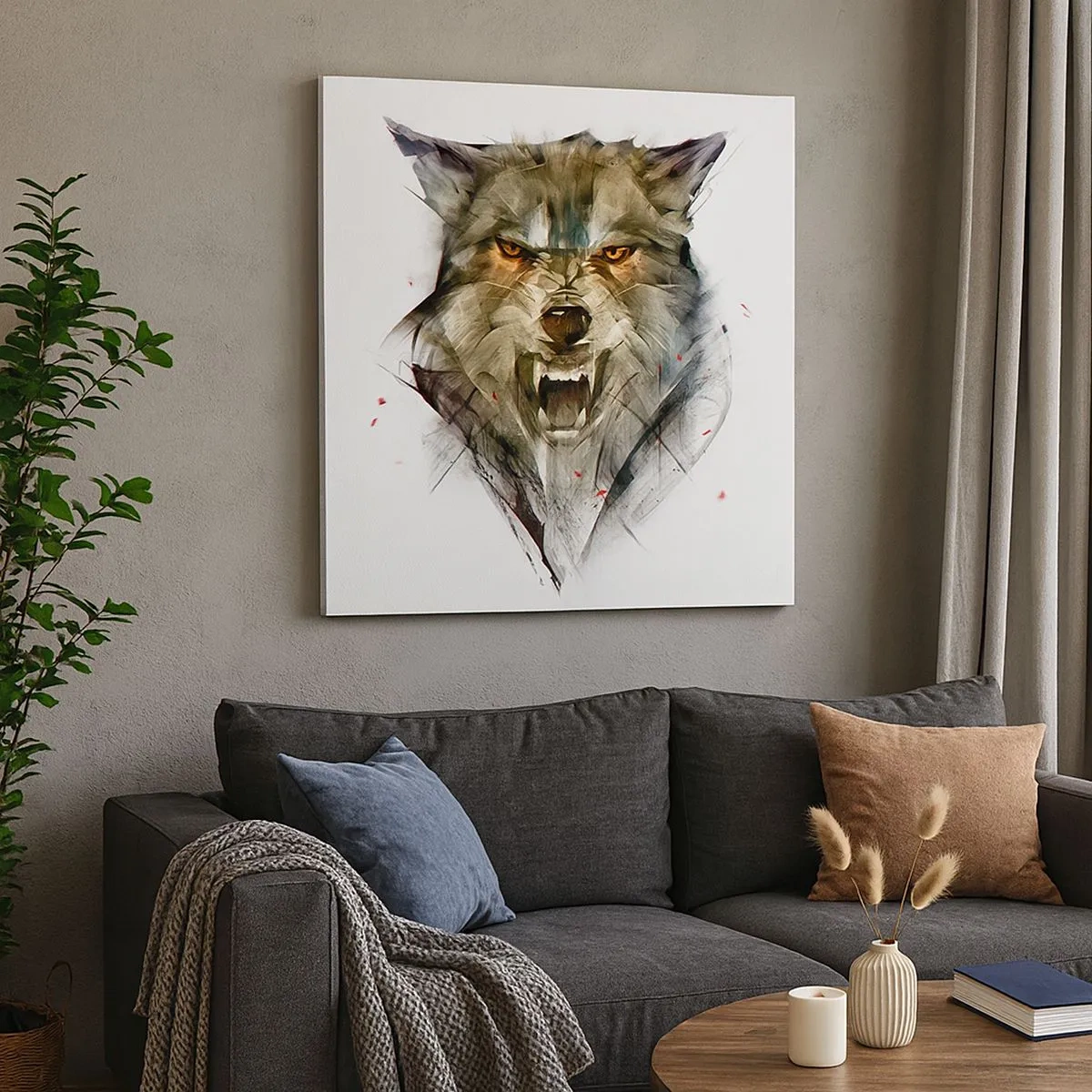 Bild auf Leinwand - Leinwandbild - Kein Schritt näher! - 30x30 cm